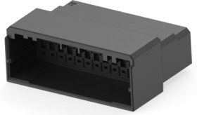 Pin header, 26 pole, pitch 2 mm, straight, black, 1-1903127-3