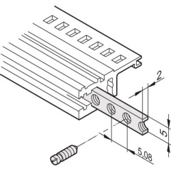 SCHROFF Gwintowane poziome szyny montażowe, M2.5, 84 HP