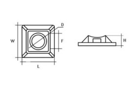 Uchwyt do opasek zaciskowych 20x20 biały 50szt