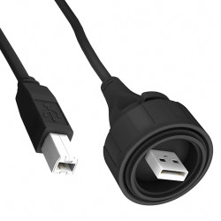 Kabel USB Złącze A USB A Złącze B USB B dł. 3m Przewód USB USB 2.0 kolor: Czarny