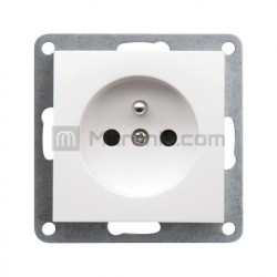 GNIAZDO Z UZIEMIENIEM POJEDYNCZE PODTYNKOWE CORNER