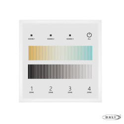 4-strefowy naścienny panel DALI master do LED CCT 24V/Bus TD2-4S(W)