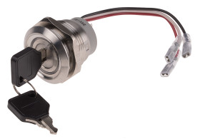 Wyłącznik kluczykowy IP40, DPDT, 5 A 3-Way, -20 → +55°C