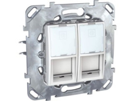 UNICA Gniazdo komputerowe 2x RJ45 kat.6 STP biel polarna MGU50.2626.18Z SCHNEIDER ELECTRIC