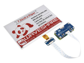 Waveshare 7.5inch E-Paper E-Ink Display HAT (B) For Raspberry Pi, 800×480, Red / Black / White, SPI