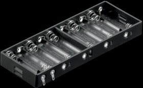 Holder for 10 Mignon batteries (AA), soldered connection