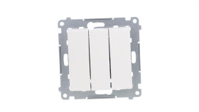 Simon 54 Premium Przycisk Potrójny (Moduł) 10Ax, 250V~, Szybkozłącza, Biały...