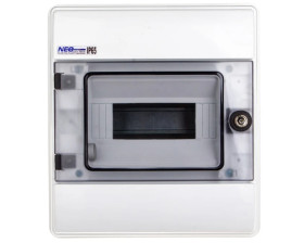 Rozdzielnica modułowa 1x8 podtynkowa IP65. RHp-8/Z (z zamkiem) 36.809