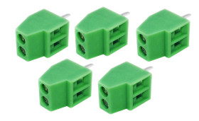 Opencircuit Print terminal blocks 2 pole green - 2.54mm pitch - 5 pieces