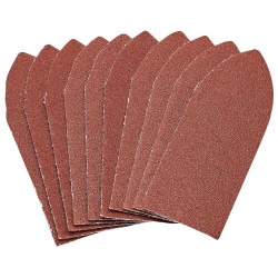 Draper 99262 Pack of Ten 120 Grit Hook &amp; Loop Alu Oxide Sanding Sheets (32x92mm)