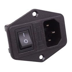 C14 IEC Fused and Switched Inlet Socket 10A