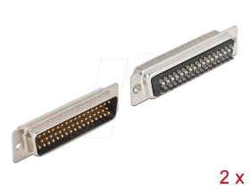 66705 D-Sub HD 50 pin male metal, solder version, 2 pieces