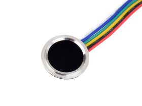 Waveshare Round-Shaped All-In-One Capacitive Fingerprint Sensor (D), Cortex Processor, 360° Verification