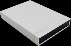 ABS device enclosure, (L x W x H) 280 x 200 x 40 mm, black (RAL 9005), IP54, 1598HSGYPBK