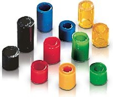 Spacer, round, Ø 6.5 mm, (L) 10.25 mm, yellow, for short-stroke pushbutton, 5.30.759.044/0000