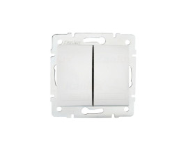 DOMO Wyłącznik 2-grupowy świecznikowy 01-1010-202 biały 24711 KANLUX