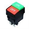 Przełącznik klawiszowy MK-201-GR-RE 4pin ON-OFF dwusekcyjny 250VAC 16A zielony-ON czerwony-OFF