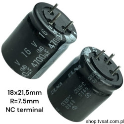 RPK-16V472MK6 Electrolytic 4700uF 16V 105'C R=7.5 NC Terminal THT ELNA