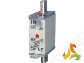 Wkładka topikowa zwłoczna gg WT-00C 40A, bezpiecznik przemysłowy ETI