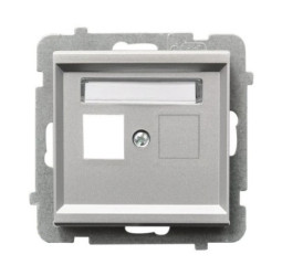 SONATA Obudowa gniazda komputerowego pojedyncze srebro mat GPK-1R/p/38
