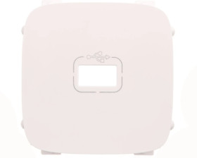VALENA ALLURE Plakietka gniazda usb z przewodem biały 754755