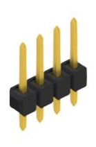 Pin header, 4 pole, pitch 2.54 mm, straight, black, 10048140