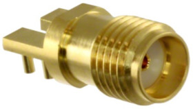 SMA panel socket 50 Ω, solder connection, straight, 901-10510-2