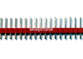 Złącze kołkowe PLS-40S 2,54mm proste czerwone 3szt