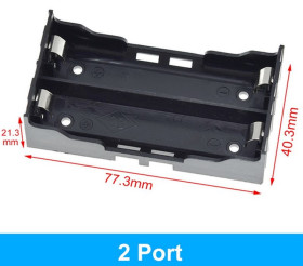 KOSZYK NA 2 AKUMULATORY 18650 (KOSZ-18650-2K)