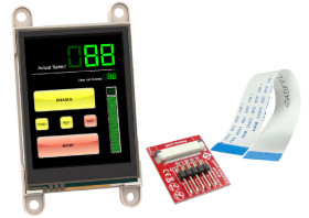Kolorowy wyświetlacz LCD 2.8cal Transmisywny TFT 240 x 320pikseli LED Backlight Magistrala szeregowa I/F Tak 4D Systems