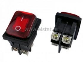 Przełącznik 20A; czerwony; ON-OFF IP65; śrubowe