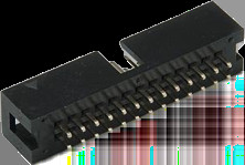 Pin header, 10 pole, pitch 2.54 mm, straight, black, 10120554