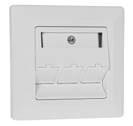 SX9-3-0-WH - gniazdo modularne na 3 keystony