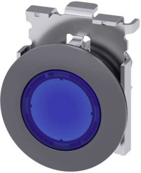 Siemens 3SU10610JB500AA0 3SU1061-0JB50-0AA0 Przycisk podświetlany pierścień przedni metalowy, okrągły przycisk piaskowy