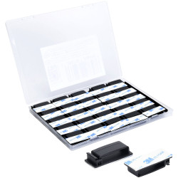 TruComponents 41226 Cable mount Self-adhesive Ribbon cbl/resealable Blk 50pcs