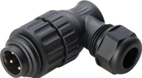 Złącze okrągłe 4-pinowe Kabel Gniazdo RS PRO Męski IP67 WA22