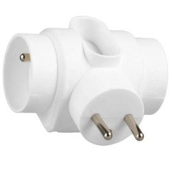 Rozgałęźnik sieciowy 1x Euro 2P + 2x 2P+0 3500W 230V VA0137 VAYOX