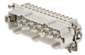 Pin contact insert, 8, 12 pole, equipped, tension clamp connection, with PE contact, 1967210000