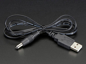 USB to 2.1mm Male Barrel Jack Cable (22AWG & 1 meter)