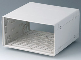 19 inch enclosure, 42 HP, (W x H x D) 260 x 143 x 250 mm, ABS, gray white, A0234070