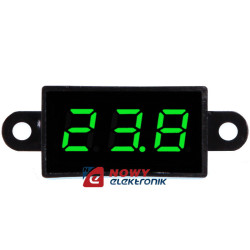 Miernik voltomierz 3-30V Green 0,28" hermetyczny zielony wodoszczelny