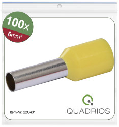 Quadrios 22C431 Końcówka rurkowa 22C431, z częściową izolacją , 6 mm², 1 zest.