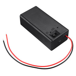9v Battery Holder with Switch - 4 Pack