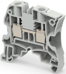 Screw terminal block, screw connection, 10 mm², 2 pole, 57 A, 8 kV, gray, 1SNK508010R0000