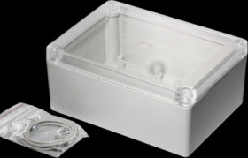 ABS enclosure, (L x W x H) 145 x 105 x 60 mm, light gray (RAL 7035), IP65, RP1215C