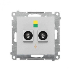 Simon 55 Gniazdo ekwipotencjalne podwójne (moduł) Aluminium mat TGEK2.01/143