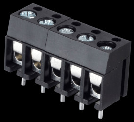 CTB1202/5BK Solderable screw terminal - 5-pole, RM 5 mm, 90°
