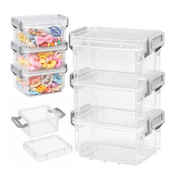 Zestaw Mini Organizerów Z Klamrą Szarą 3 Pudełeczka 53x64x45mm
