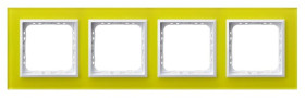 Sonata Ramka poczwórna limonka szkło R-4RGC/60/00