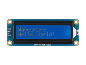 Waveshare LCD1602 RGB Module, 16x2 Characters LCD, RGB Backlight, 3.3V/5V, I2C Bus